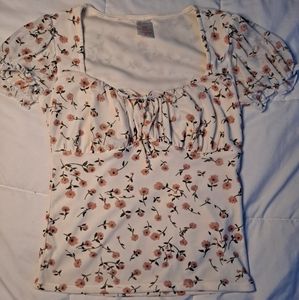 NWOT Flower Blouse